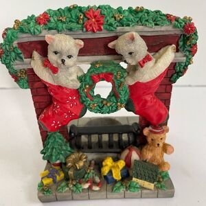 Christmas tea light holder| Fireplace tea light holder